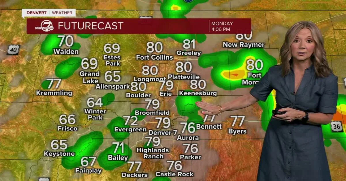 Not as hot in Denver with a better chance of afternoon...