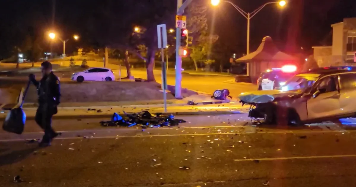 No serious injuries in fiery, two-vehicle crash in...
