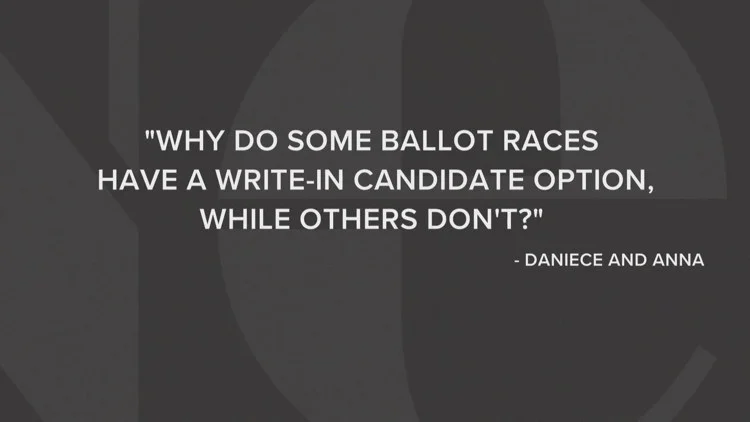 Next Question: Why do some primary races have write-ins...