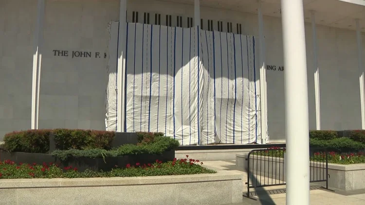 Kennedy Center says tarp will stay in place for...