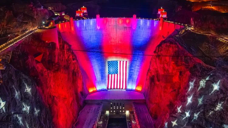 Massive Hoover Dam flag removed just weeks before...