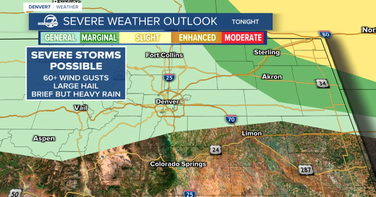 Storm threat for northeastern Colorado Saturday; sunny...