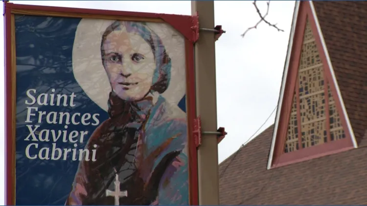 Old stained-glass windows at Mother Cabrini Shrine
