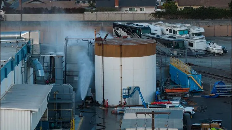 California chemical tank threat not over yet for 16,000