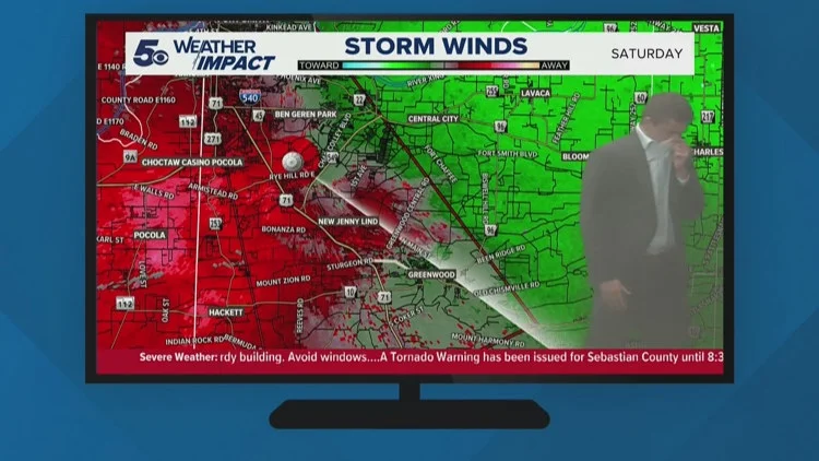 Arkansas meteorologist keeps tracking tornado warnings...