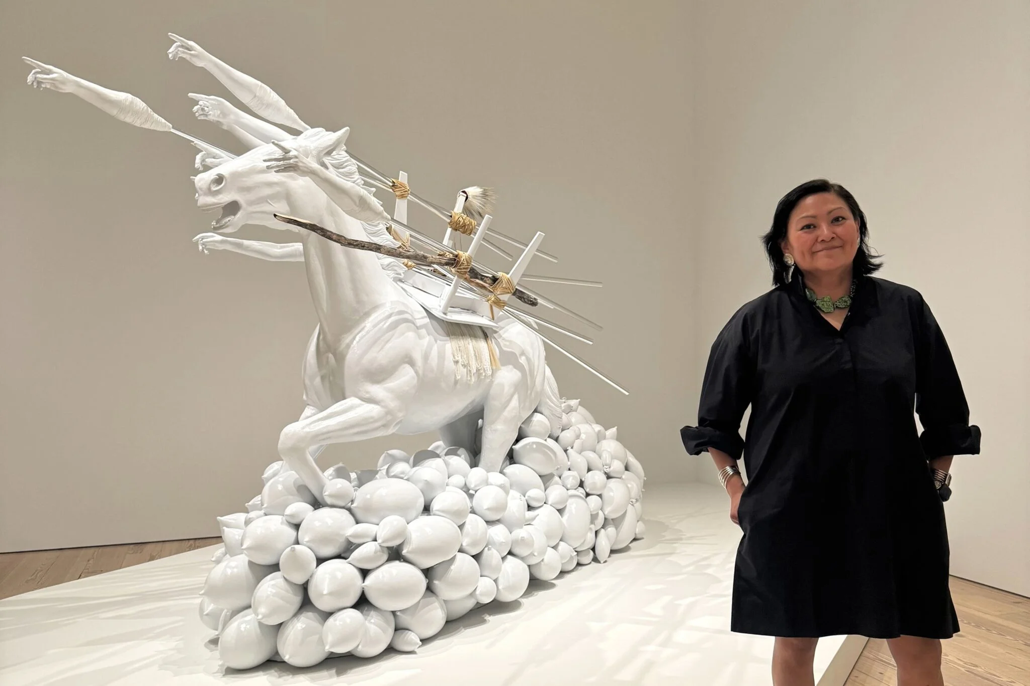 Larger-than-life fiberglass horse sculpture from Boulder...